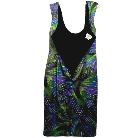 Maggy L Faux Purple/Green Wrap Dress - Picture 12 of 15